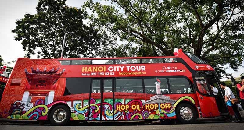double decker bus city tour hanoi